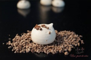 Meringue gruée de cacao