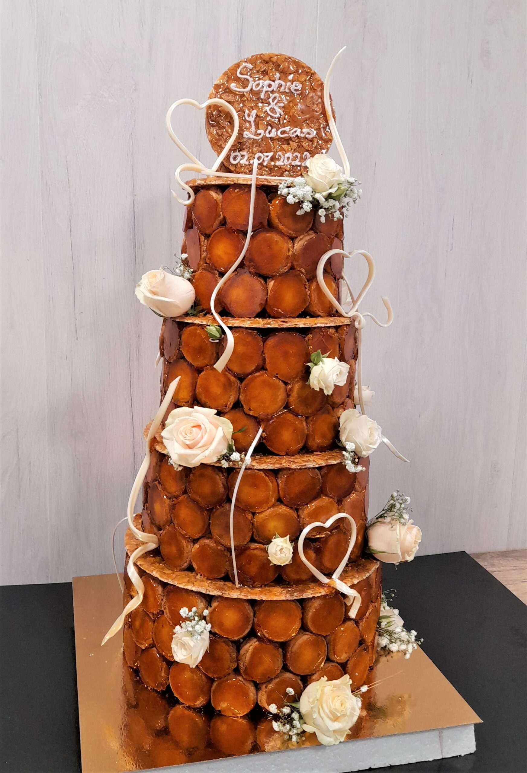 PM roses blanches et sucre tiré